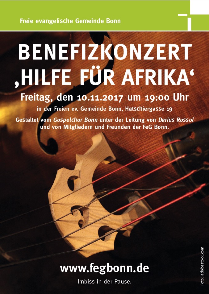 Flyer Benefiz Konzert Hilfe fuer Afrika